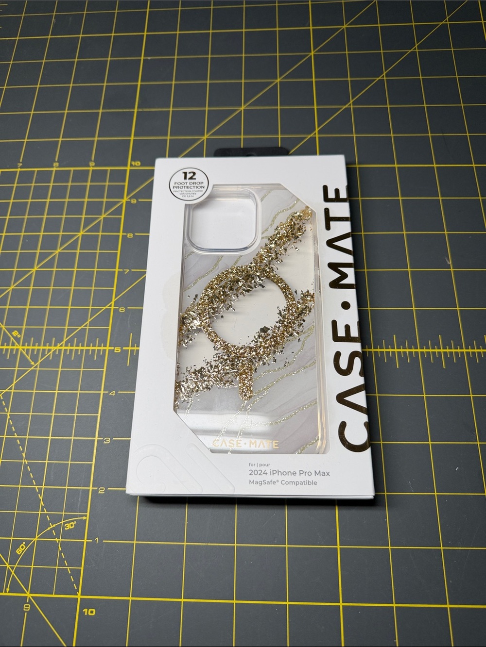case-mate Clear iPhone Case with Gold Glitter Swirl